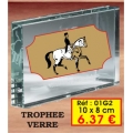 Trophée VERRE : Réf. 01G2 - 10 x 8 cm