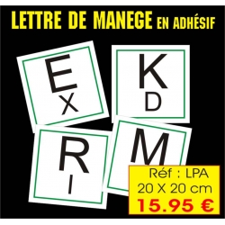 Réf. ALPA - Lettre de manège ADHESIVES (20 x 20 cm)