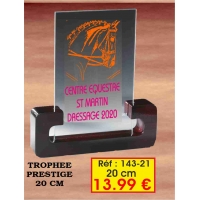 Trophée VERRE ET BOIS PRESTIGES : Réf. 143.21-20