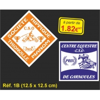 Plaque PVC Réf. 1B 