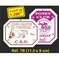 Plaque PVC Réf. 7 (11,5 x 9 cm)