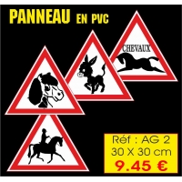 Réf. AG2 - Panneau triangle ( 30 x 30 cm)