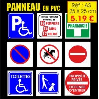 Réf. AS - SIGNALISATION - 25 X 25 cm