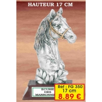 Trophée TETE Cheval  : Réf. FG350 - 17 cm