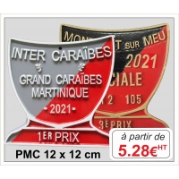 Plaque métal réf : PMC (12 x 12 cm)