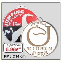 Plaque métal réf : PMJ (ø 14 cm)