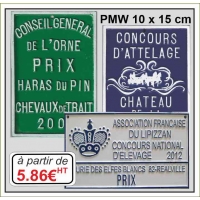 Plaque métal réf : PMW (10 x 15 cm)
