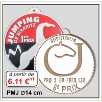 Plaque métal réf : PMJ (ø 14 cm)