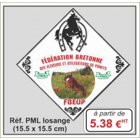 Plaque métal num : Réf. PML (15.5 x 15.5 cm)