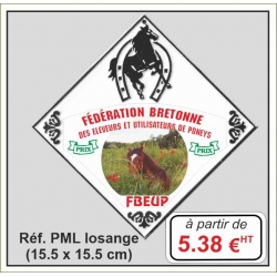 Plaque métal num : Réf. PML (15.5 x 15.5 cm)
