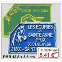 Plaque métal réf : PMR (12,5 x 8,5 cm)