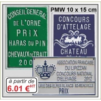 Plaque métal réf : PMW (10 x 15 cm)