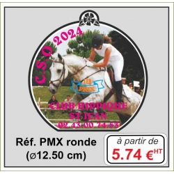 Plaque métal num Réf. PMX diam : 12,5cm