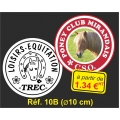 Plaque PVC Réf. 10 (ø 10 cm)