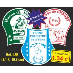 Plaque PVC Réf. 43 (9.1 x 10.6 cm)