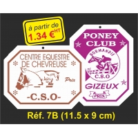 Plaque PVC Réf. 7 (11,5 x 9 cm)