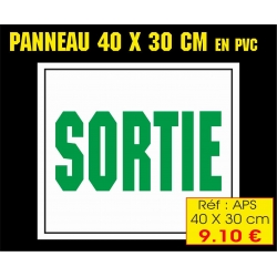 ref APS PANEAUX PVC SORTIE 40 X 30 CM