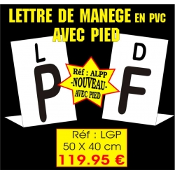 Réf. ALGP - Lettre de manège AVEC PIED